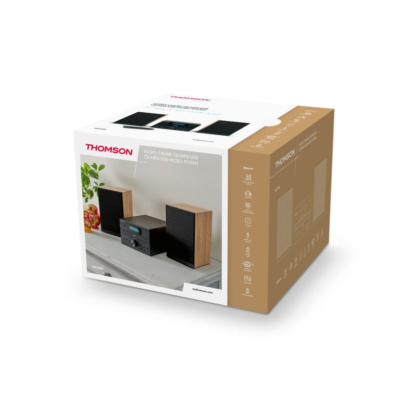 Microset – Micro Tower – Muzieksysteem – Stereo Set – Draadloos Audio – Bluetooth – CD & USB Speler – 20W RMS Vermogen