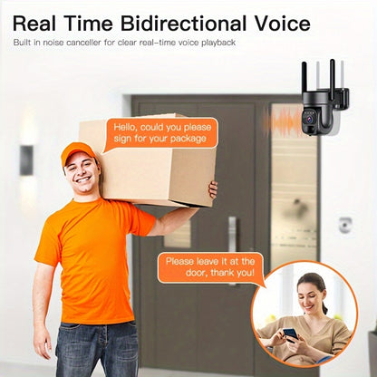 Beveiligingscamera – Camerabewaking – Buitencamera – IP-camera – Bewakingscamera – 2K HD Resolutie – Zonnepaneel Met Draadloze Oplaadfunctie