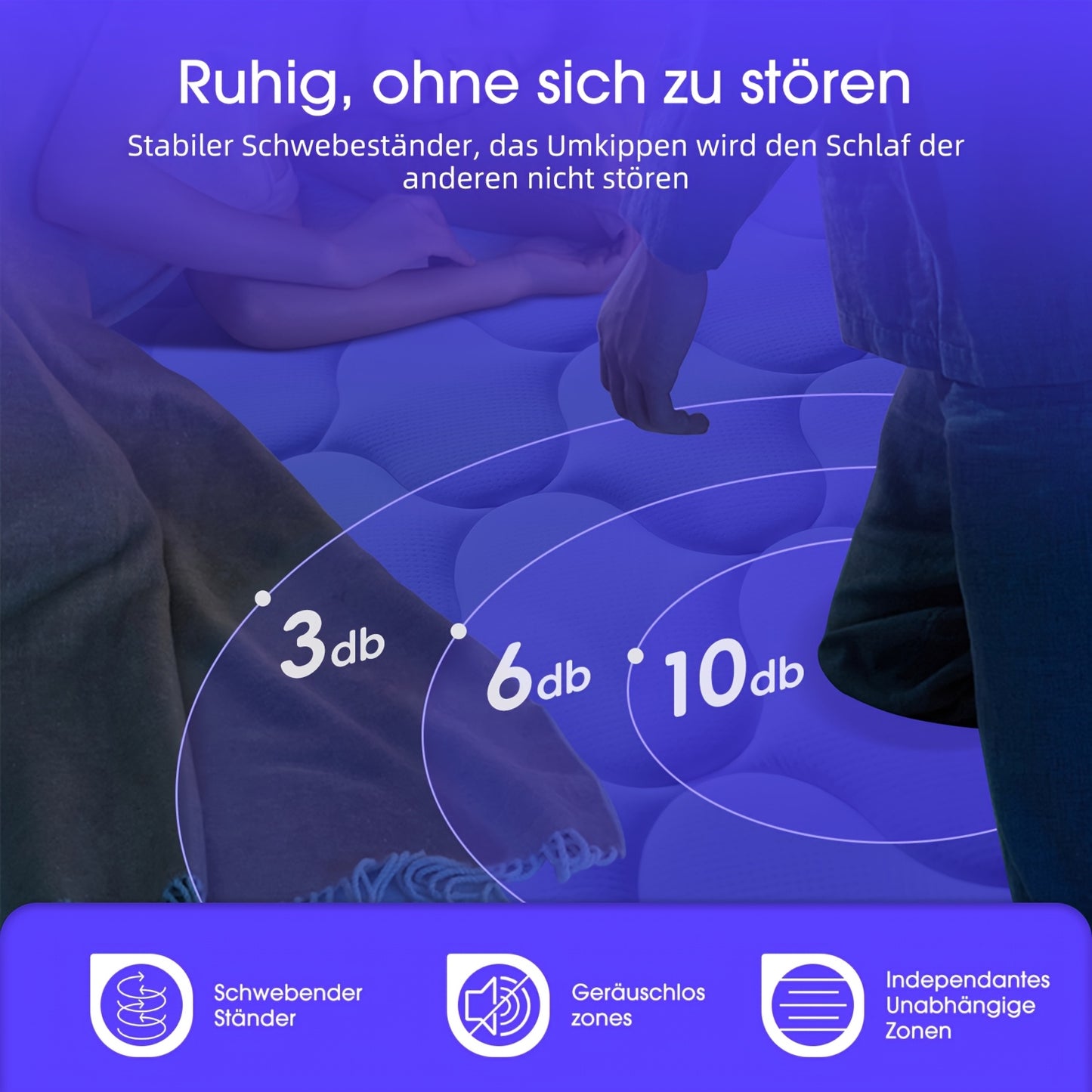 Gronfont Mattress 90x190 Cm, Height 25cm, Premium Pocket Spring Mattress, Ergonomic 7-zone Mattress, (breathable), Spring Mattress With Fitted Sheet, Firmness Level H3, Mattress For Adults