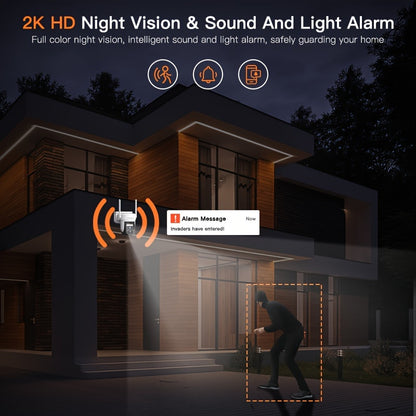 Draadloze Beveiligingscamera Set – Wifi Camera – Outdoor Camera – PTZ Beveiligingscamera – 4G Camera – 2K HD Resolutie – Zonne-energie & Bewegingsdetectie