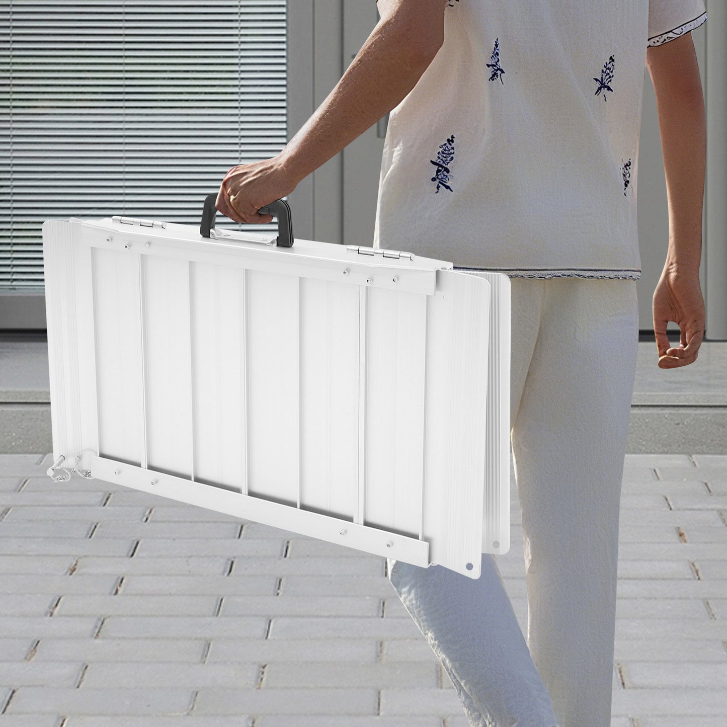60.96cm Foldable Ramp | Aluminum Alloy, Foldable Ramps for and Walkers, Brand: NaMaSyo
