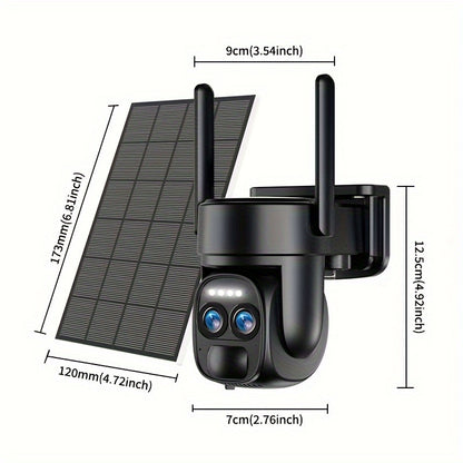 2K HD Veiligheidscamera Set – Bewakingscamera – Draadloze Beveiligingscamera – Buiten Cameraset – Zonne-energie Camera Set – Waterdicht – Kleuren Nachtzicht & Tweeweg Audio