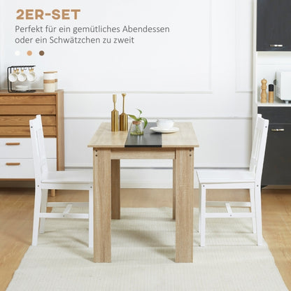 Eetkamerstoel – Stoel – Kuipstoel – Keukenstoel – Tafelstoel – Set van 2 – Modern Wit – Minimalistisch A-Frame Design – Eenvoudige Montage
