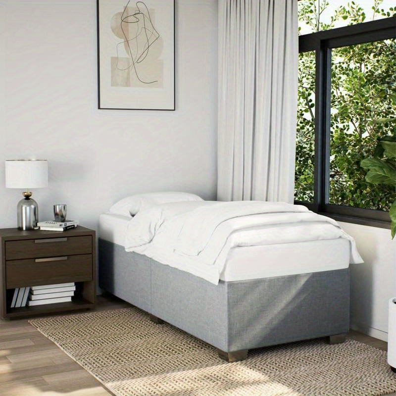 Bed frame without Mattress Grigio Chiaro 90x200cm Tissue Practical, removable, suitable for all seasons
