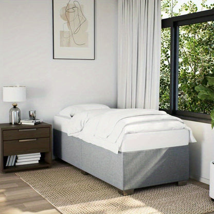 Bed frame without Mattress Grigio Chiaro 90x200cm Tissue Practical, removable, suitable for all seasons