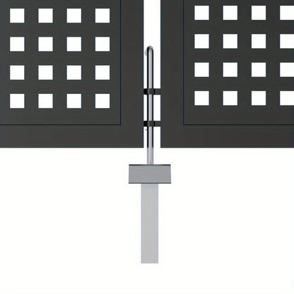 Metalen Tuinpoort – Tuinafscheiding – Tuindeur – Tuinhek – Sierpoort – Antraciet Kleur – 300x150 cm – Geperforeerd Design voor Ventilatie en Privacy