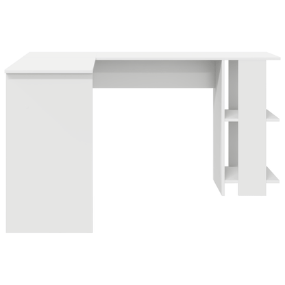 Hoekbureau – Bureau – Computerbureau – Werktafel – Wit – Ruim Werkblad – Duurzaam Gefineerd Hout