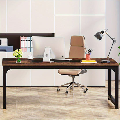 Vergadertafel – Bureautafel – Werktafel – Eettafel – Conferentietafel – Industrieel Design – Robuust Houten Blad 180x90 cm