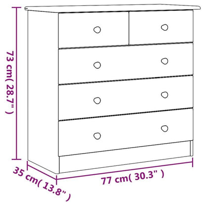 Large Capacity Modern Solid Pine Wood Chest of Drawers - Heavy-Duty Lockable Storage Cabinet with 6-Slot Organizer (Expandable Shelves/Drawers), Minimalist -Standing Unit for Bedroom, Living Room, Office - Assembly Required (