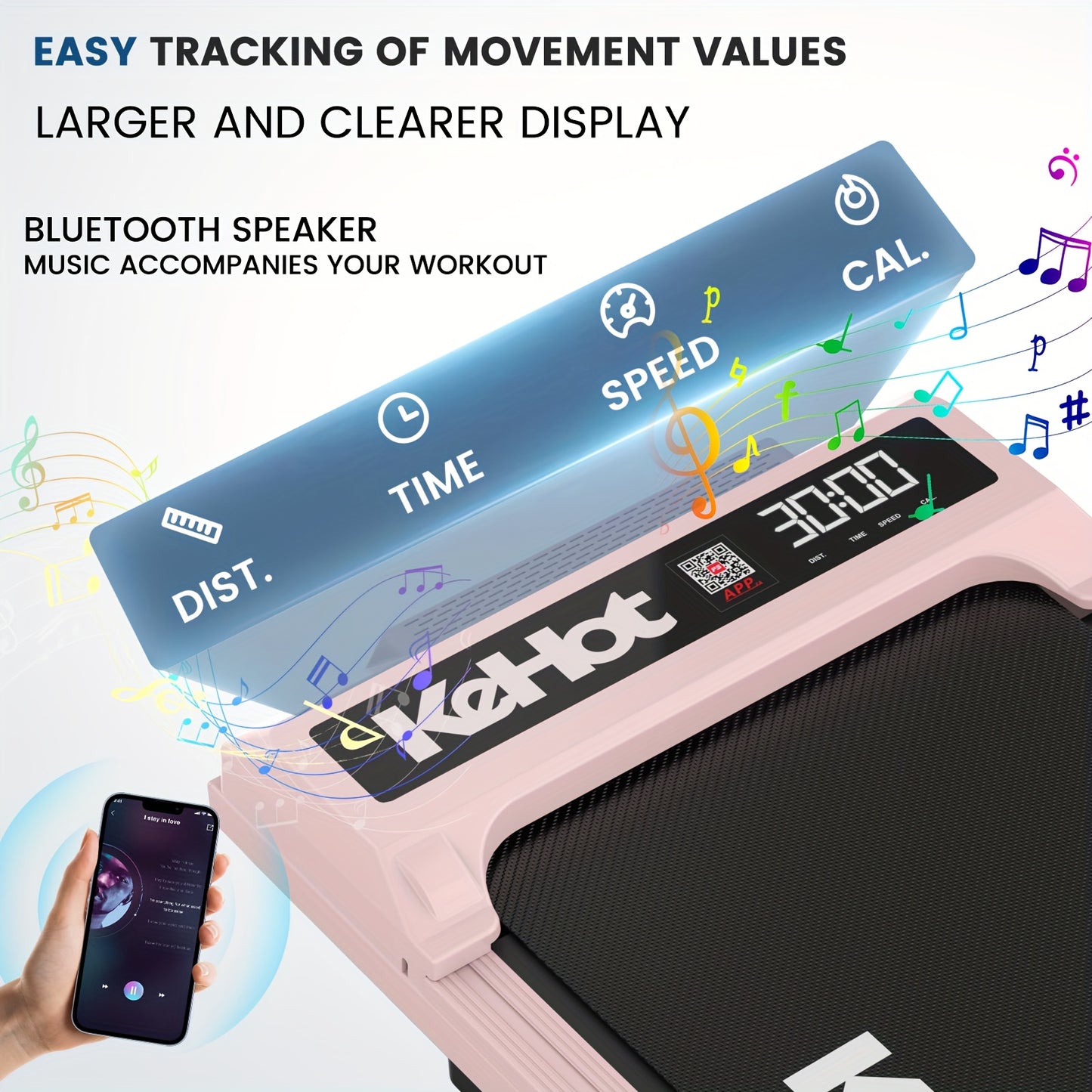 Loopband – Wandelband – Walking Pad – Wandelmachine – Treadmill – Inklapbaar – 12 Programma’s – Stil 0,6HP DC Motor – Compact Loopvlak 90x37,5 cm