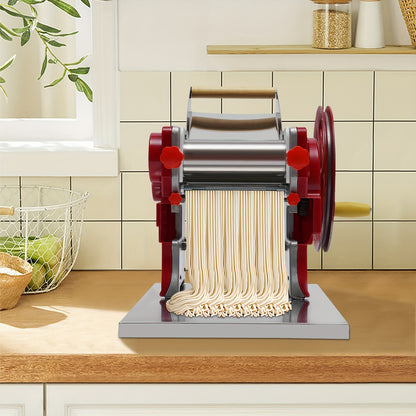 Pastamachine – Noedelmaker – Noodle Roller – Dumpling Maker – Wonton Machine – Roestvrij Staal & ABS – Voor 5-10 Personen – Variabele Snijdikte 0,5-5 mm