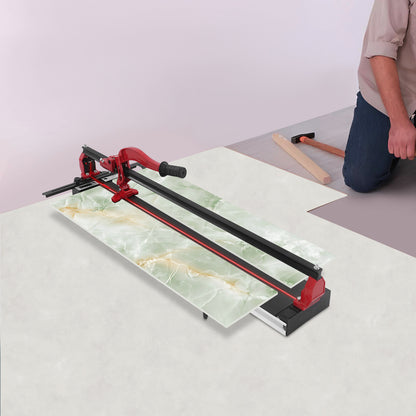 Tegelknipper – Tegelsnijder – Tegelsnijmachine – Tegel Snijder Handmatig – Rood – Infrared Richtlijn – Verstelbare Snijdikte 4-15mm