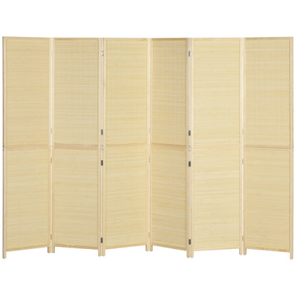 Kamerscherm – Kamerverdeling – Roomdivider – Scheidingswand – Kamerscherm bamboe – 6 Panelen – 270x180 cm – Lichtgewicht & Natuurlijk materiaal