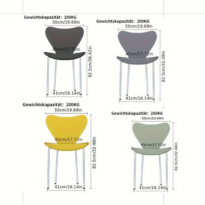 Stapelbare Stoelen – Eetkamerstoelen – Bureaustoelen – Kantinestoelen – Wachtruimte Stoelen – Set Van 4 – Ruimtebesparend – Makkelijk Schoon Te Maken