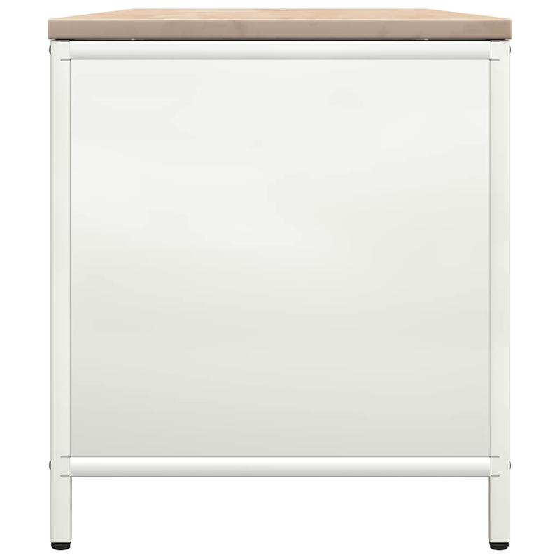 Heavy-Duty Firewood Shelf with White Wooden Plate - 100.5x35.5x40cm Large Capacity Firewood Rack, Sturdy Metal Brackets & Sturdy Base for Indoor/Outdoor Fireplace, Garden, Patio - Easy Assembly, Space-saving Design, Durable C