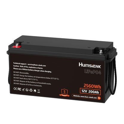 LiFePO4 Accu – Lithium Batterij – Lithium IJzerfosfaat Accu – Solar Accu – Camper Accu – 12V/24V 200Ah – 15.000+ Cycli – 800A Piekstroom