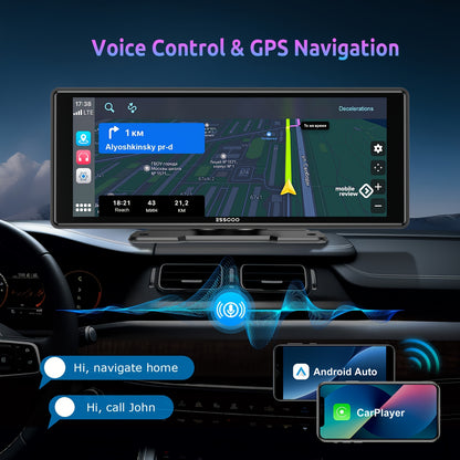 Draadloze Car Player – Auto Multimedia Speler – Android Auto Radio – CarPlay Systeem – 10,26-Inch IPS Touchscreen – Full HD Display – Stemcontrole & Mirror Link