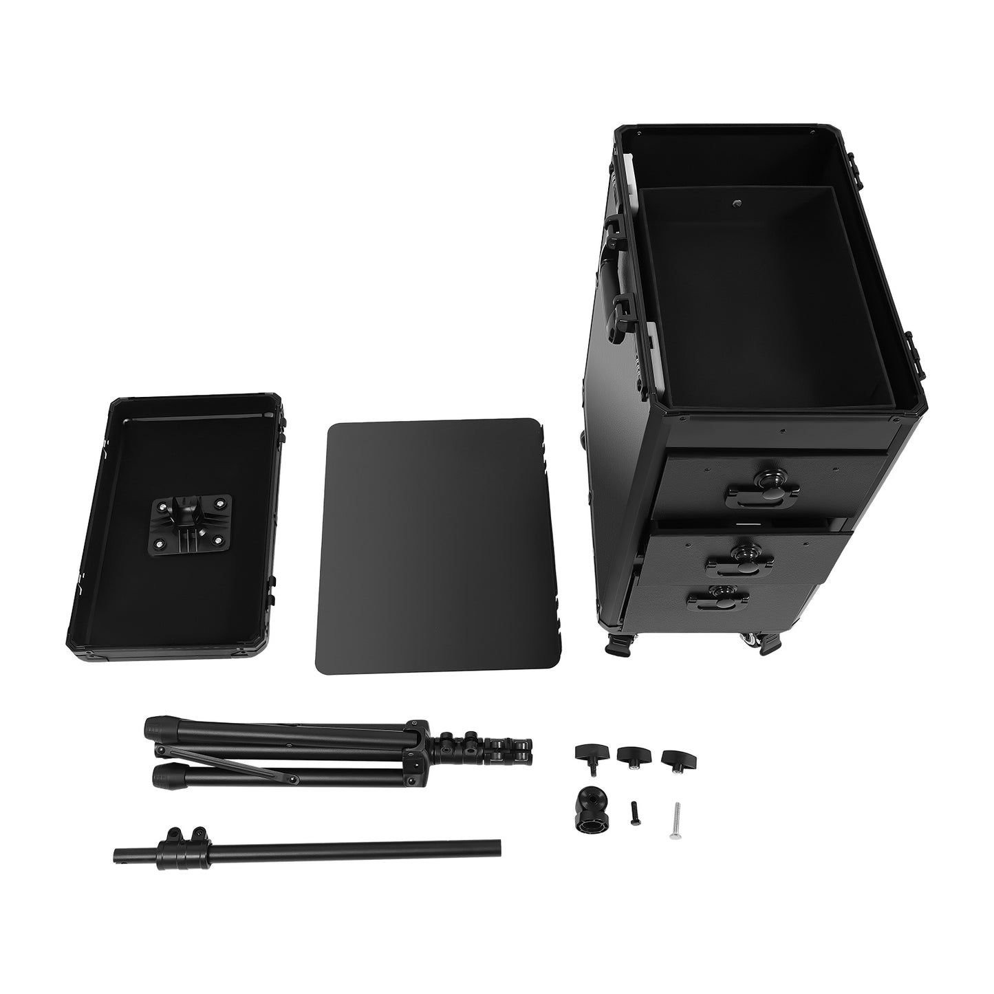 Rolling Makeup Case, Makeup Case with 4 Universal Wheels, Makeup Case with Combination Lock
