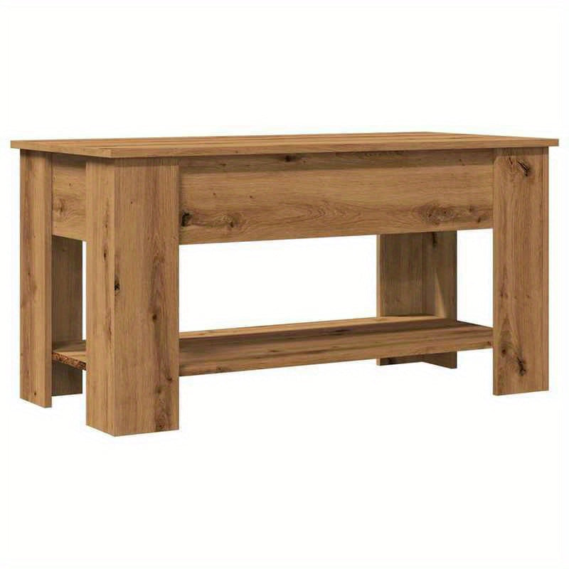Coffee table 101x49x52cm edited wood artisanaal Oakkleur Practical, removable, suitable for all seasons, Coffee Table with Storage, Versatile Table, Living Room Furniture, Minimalist Style, Modern Furniture, Removable Design,