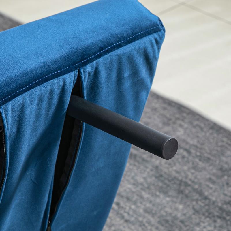 Slaapbank – Slaapbankje – Bedbank – Bedstoel – Logeerbed – Verstelbare Rugleuning – Duurzaam Stalen Frame – Polyester Bekleding – Compact 102x73x81 cm – Zonder Elektriciteit