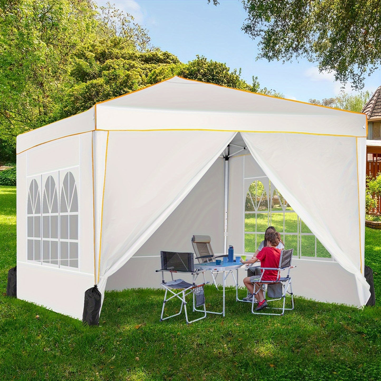 Partytent 3x3m – Buiten Tent – Vouwtent – Paviljoen – Markttent – Windbestendig Frame – Waterafstotend Polyester