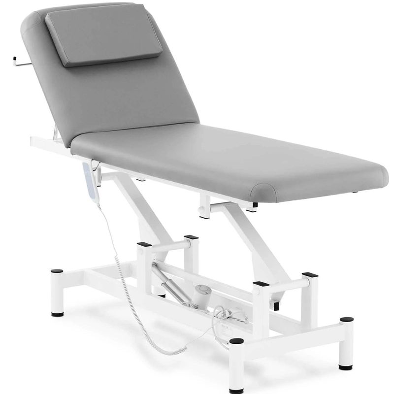 Massagetafel – Behandelbank – Behandeltafel – Massagebed – Massagebank – Elektrisch Verstelbaar – Draagvermogen 150 kg – Grijs
