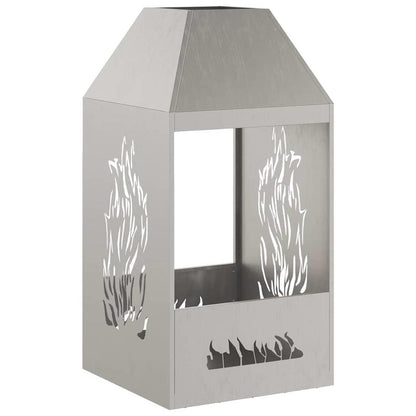 Buitenhaard – Terrashaard – Vuurschaal – Vuurkorf – Fire Pit – Houtkachel – 50x50x100 cm – Bruin Gecoat Staal