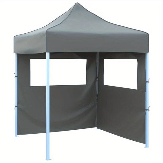 Professional Party Tent Foldable with 2 Side Walls 2x2m Steel Anthracite