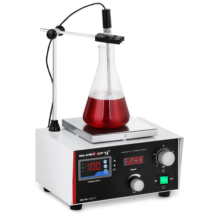 Roerplaat – Magnetische Roerder – Laboratorium Mixer – Magnetisch Mengpaneel – Roermixer – Digitale Temperatuurregeling 5-100°C – Instelbare Timer 0-120 Minuten