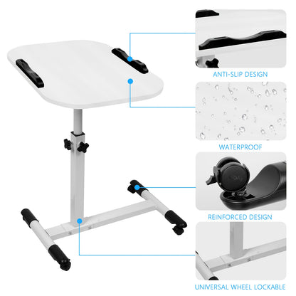 Bureaustoel – Kantoorstoel – Gamingstoel – Draaistoel – Werkstoel – Verstelbaar Hoogte 61-95 cm – Kantelbaar Houten Werkblad 60x40 cm