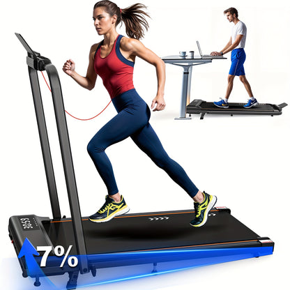 Loopband – Wandelband – Hardloopband – Walking Pad – Treadmill – Inklapbaar – 7% Helling – Stille 2,25 PK Motor