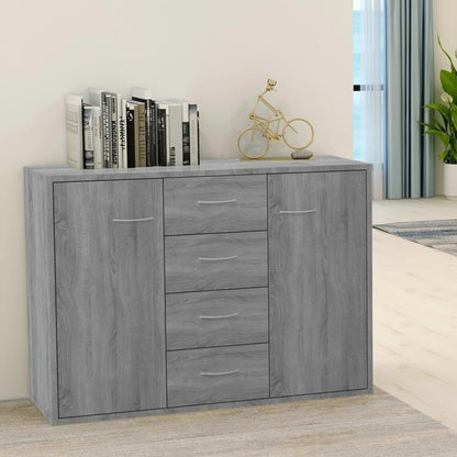 Sideboard – Dressoir – Opbergkast – Kast – Buffetkast – Grijs Sonoma – 88x30x65 cm – Houtwerkstof – Compact & Stijlvol