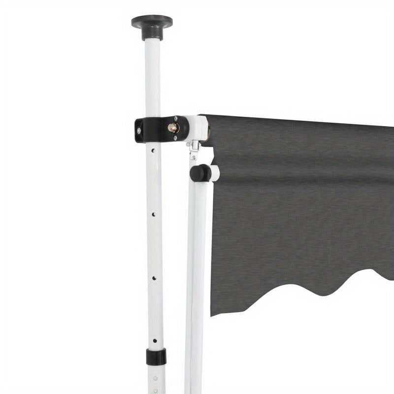 Uitvalscherm Handbediend – Zonnescherm – Terrasscherm – Balkonzonwering – Schaduwdoek – Antraciet – 350 cm Breed – Weersbestendig Materiaal