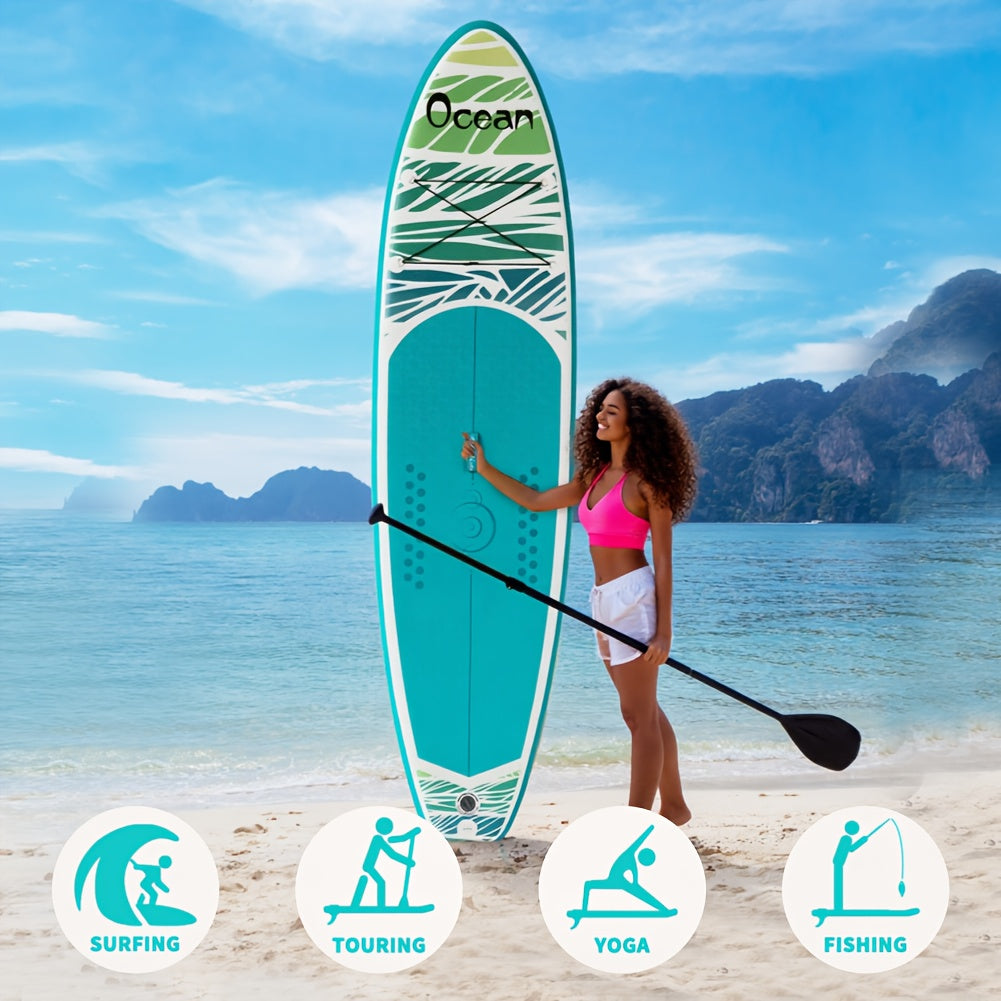 Paddleboard – SUP Board – Opblaasbaar Board – Stand Up Paddle – Surfplank – Lichtblauw – 335×83×15 cm – Draagvermogen 165+ kg – Inclusief Compleet Accessoirepakket