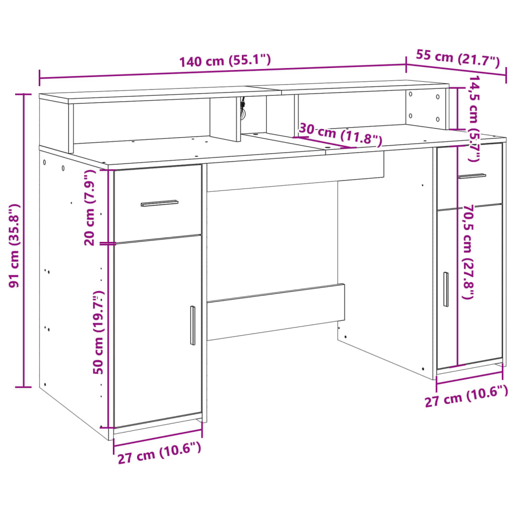 Vidaxl Desk Desks Laptop Table