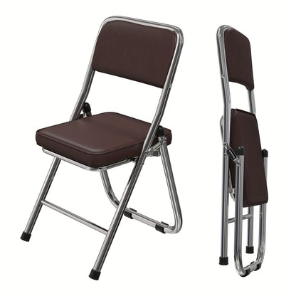 Set van 4 Eetkamerstoelen – Bruin Kunstleer met Comfortabele Bekleding – Stijlvolle Lounge Stoelen voor Keuken, Eetkamer, Feest of Vergaderruimte