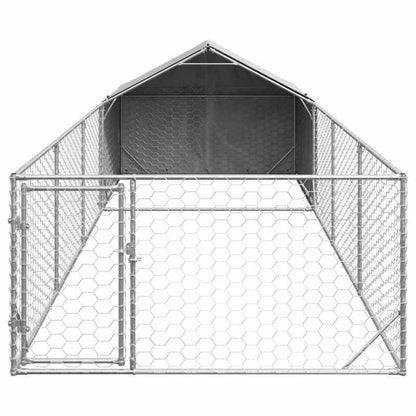 Hondenhok – Hondenkennel – Hondenhuis – Hondenkooi – Hondenren – Gegalvaniseerd Staal – Weerbestendig & Veilig Afsluitbare Deuren