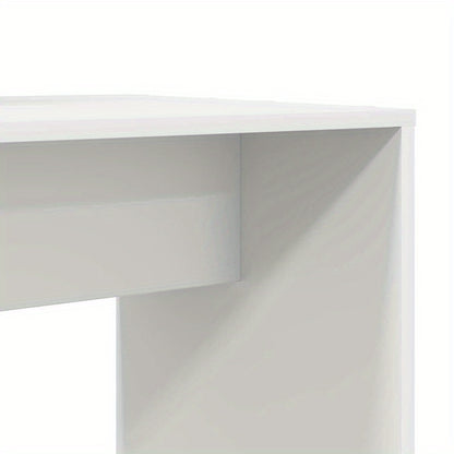 Bureau – Schrijftafel – Computertafel – Werkplek – Meubel – Wit Gelakt – Ruim Werkblad 138,5x55 cm – Met Opbergrekken 143 cm Hoog