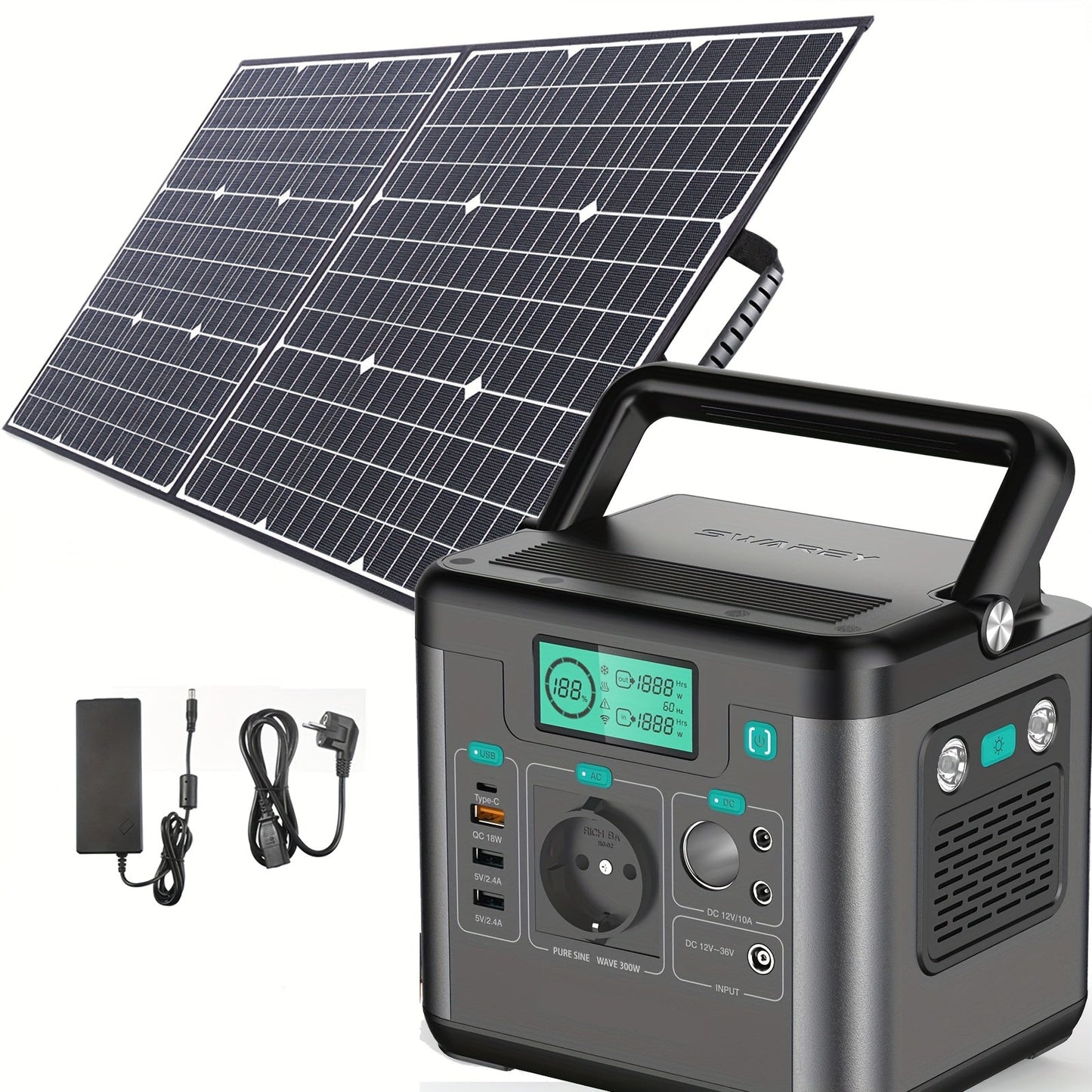 Draagbare Power Station – Mobiele Accu – Outdoor Batterij – Noodstroom – 222Wh Capaciteit – 65W USB-C PD