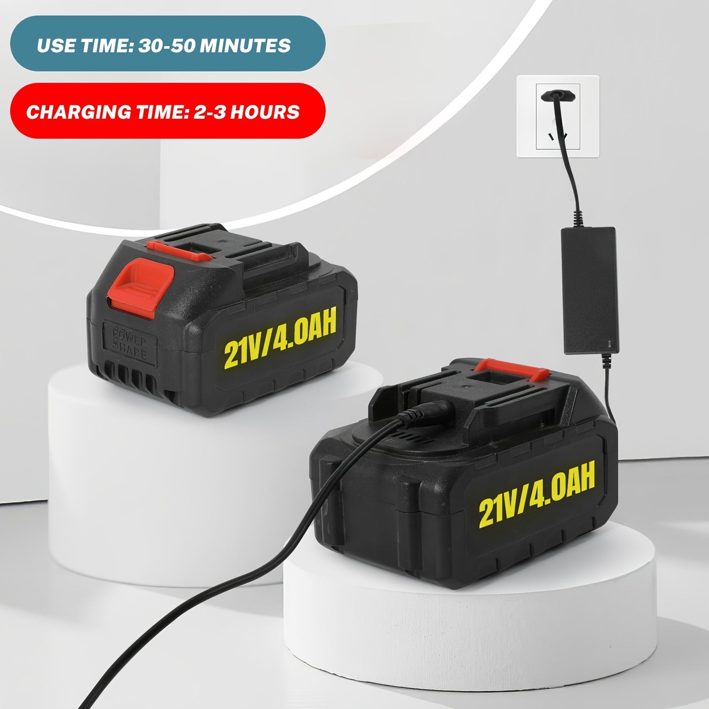 Accukettingzaag – Snoeizaag – Takkenzaag – Handkettingzaag – Mini kettingzaag – Draadloos – Borstelloze Motor – 30,48 cm Zaagblad – Inclusief 2 Batterijen en Olie-systeem