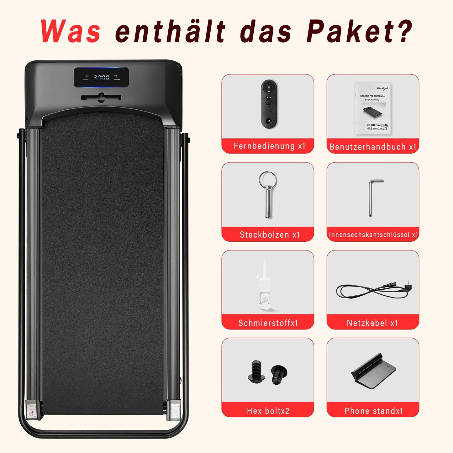 Loopband – Walking Pad – Wandelband – Wandelmachine – Treadmill – Inklapbaar – Verstelbare Helling 0-6% – Stil 1-6 km/u met LED Display en Afstandsbediening