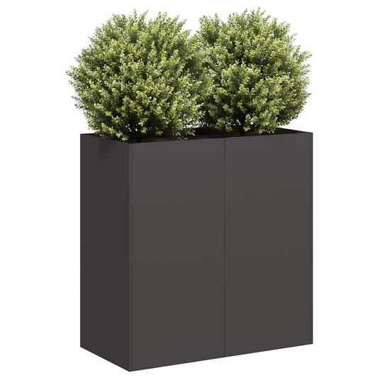 Plantenbak – Bloempot – Tuinbak – Bloembak – Plantenpot – Zwart – Koudgewalst Staal – Weerbestendig & Lichtgewicht – 80x40x80 cm