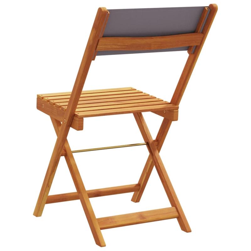 Inklapbare Tuinstoelen – Opvouwbare Stoelen – Buitenstoelen – Campingstoelen – Massief Acaciahout – Polyester Stof – Draagvermogen 110 Kg