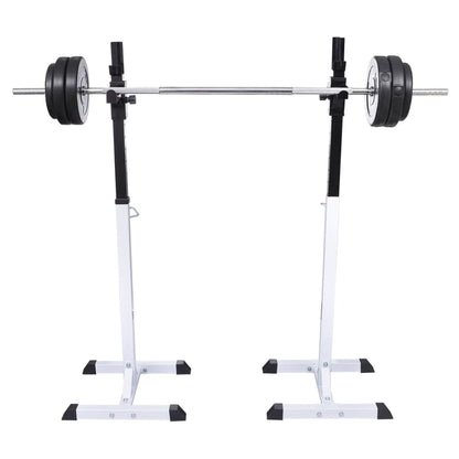 Halterstandaard – Halterrek – Dumbbellhouder – Gewichtsstandaard – Fitnessrek – Verstelbaar in Hoogte – Max. Draagkracht 80 kg – Zwart