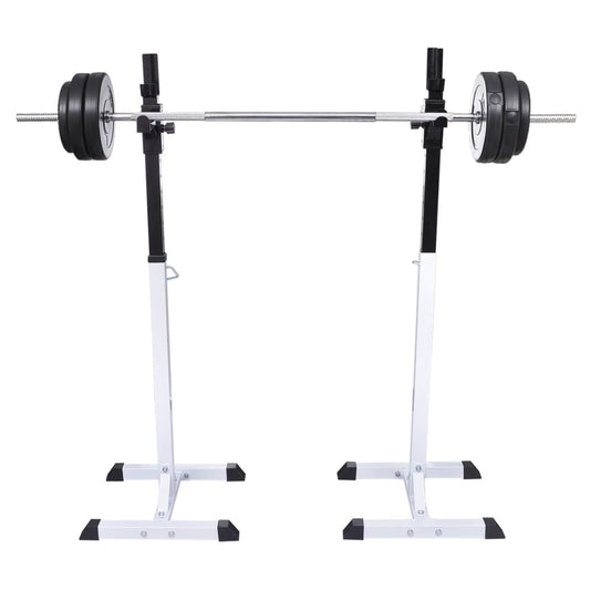 Halterstandaard – Halterrek – Dumbbellhouder – Gewichtsstandaard – Fitnessrek – Verstelbaar in Hoogte – Max. Draagkracht 80 kg – Zwart