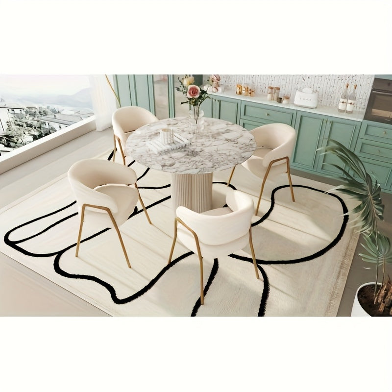 Witte Eetkamerstoelen – Design Stoelen – Moderne Stoelen – Comfortabele Stoelen – Luxe Stoelen – Gouden Metalen Frame – Gemakkelijk Schoon Te Maken