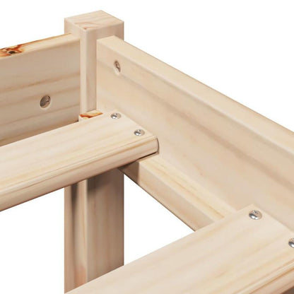 solid wood bed without mattress 120x200cm pine wood Practical Removable