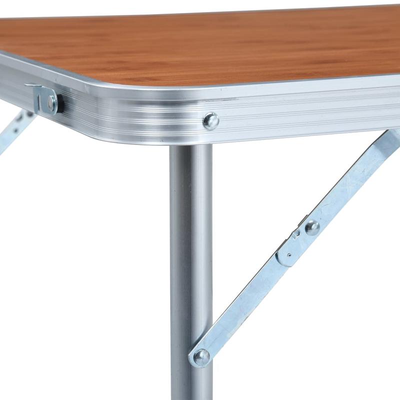 Campingtafel – Inklapbare Tafel – Picknicktafel – Kampeertafel – Lichtgewicht Aluminium – Verstelbare Hoogte – Draagvermogen 50 Kg
