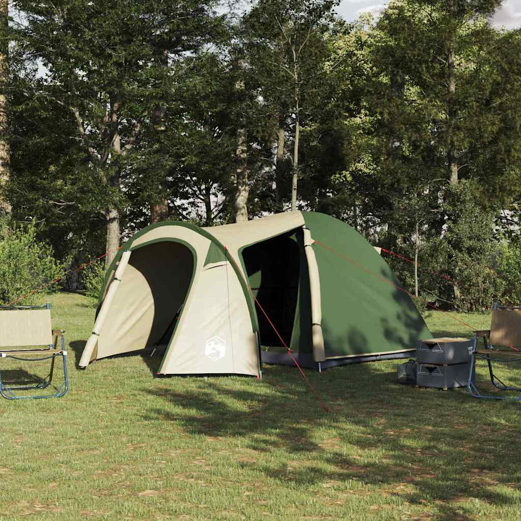 Campingtent – Kampeertent – Koepeltent – Familietent – Outdoor Tent – Voor 6 Personen – Waterdicht Polyester met Fiberglass Stokken
