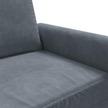 Bankstel – Slaapbank – 3-Zitsbank – Zithoek – 2 Stoelen – Donkergrijs Stof – Lichtgewicht Hardhouten Frame – Ruimtebesparend Design